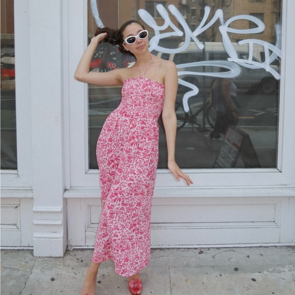 NWT Hill house the lucy dress - strawberry daiquiri sherwood forest